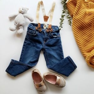 SOLD Oshkosh B'gosh Gold Suspender Jeans 2T